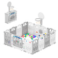 Recinto pieghevole per bambini UBRAVOO con canestro da basket e 50 palline colorate,14 PANNELLI