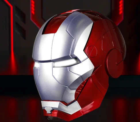 Casco Iron Man MK5 Jarvis indossabile, elettrico, apribile e chiudibile, con funzioni di trasformazione e illuminazione.