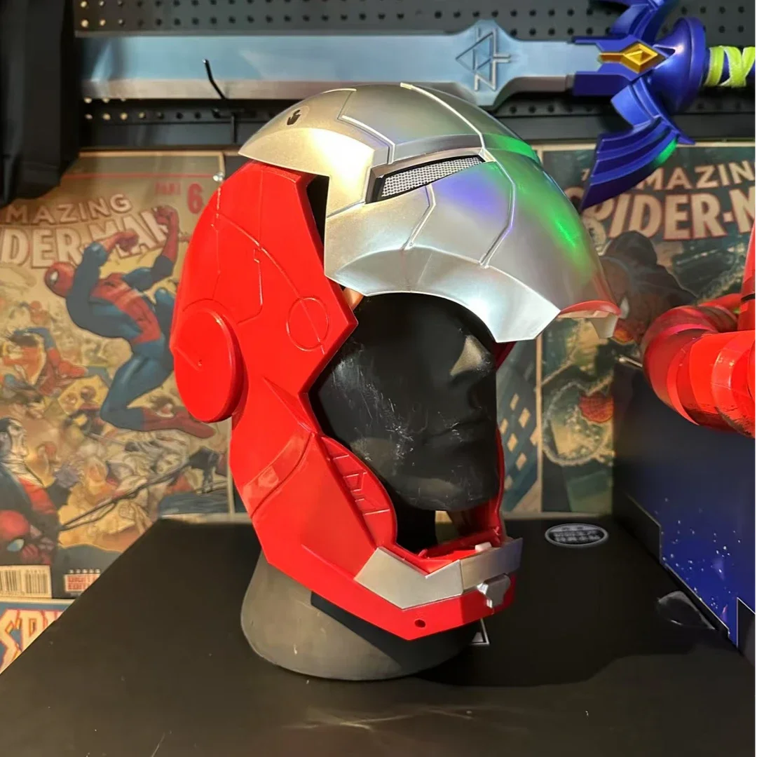 Casco Iron Man MK5 Jarvis indossabile, elettrico, apribile e chiudibile, con funzioni di trasformazione e illuminazione.