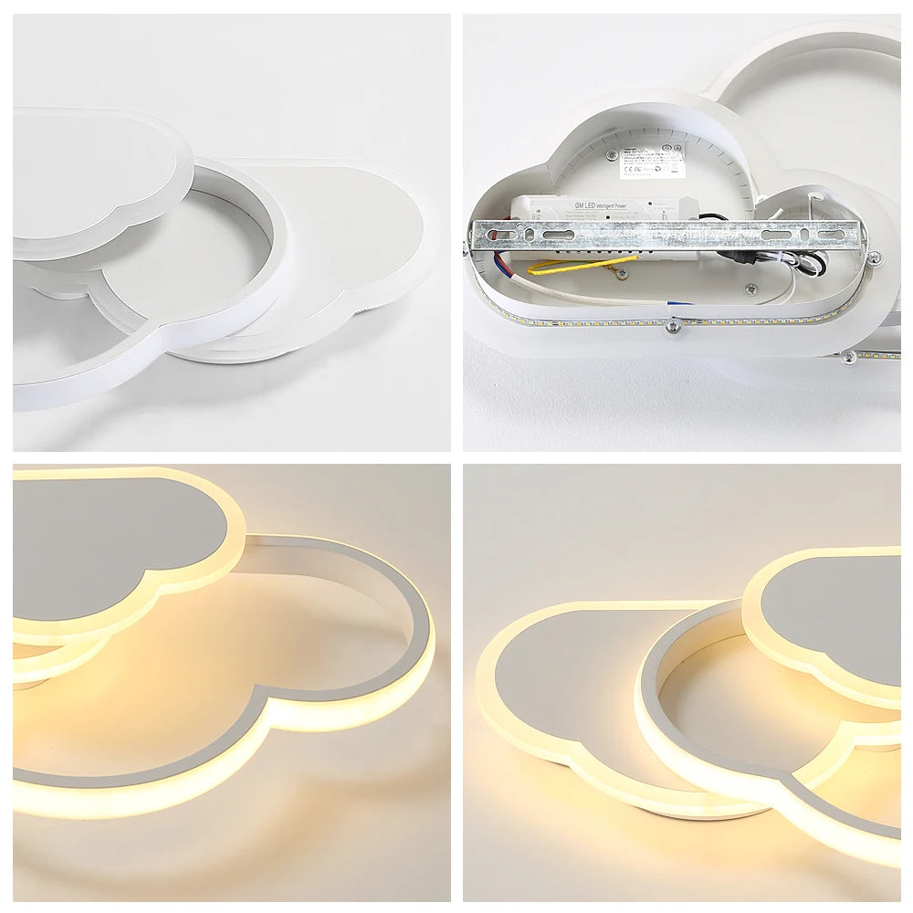 Plafoniera, lampada da soffitto a LED creativa da 32 W con telecomando dimmerabile 3000-6500 K 2800