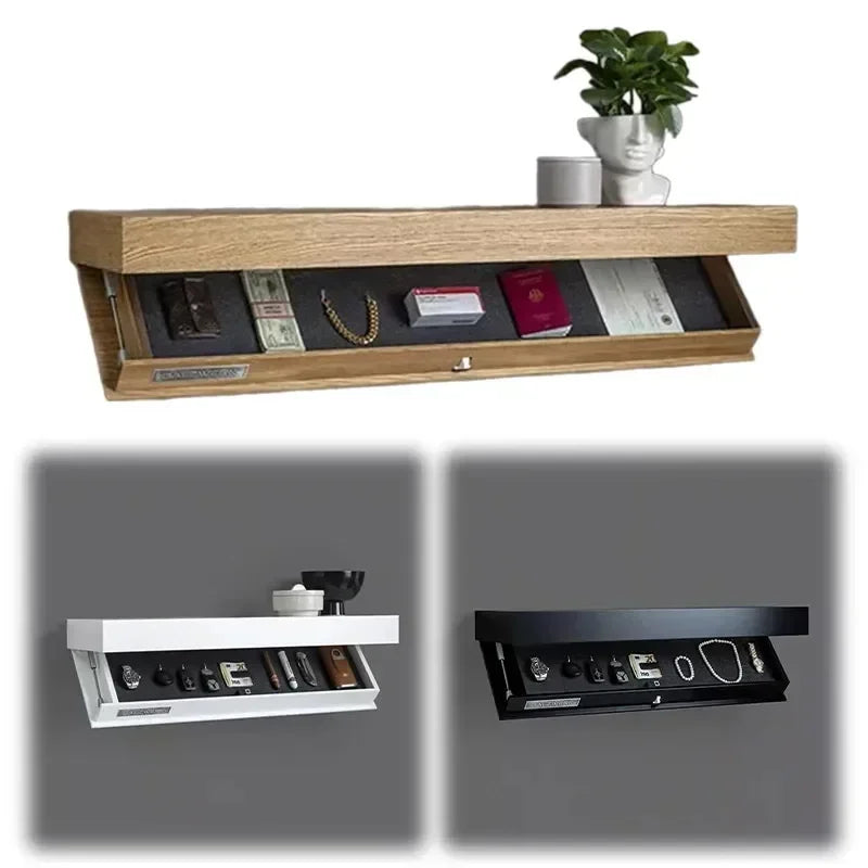 Mensole da parete legno,Magic Flap con scomparto segreto