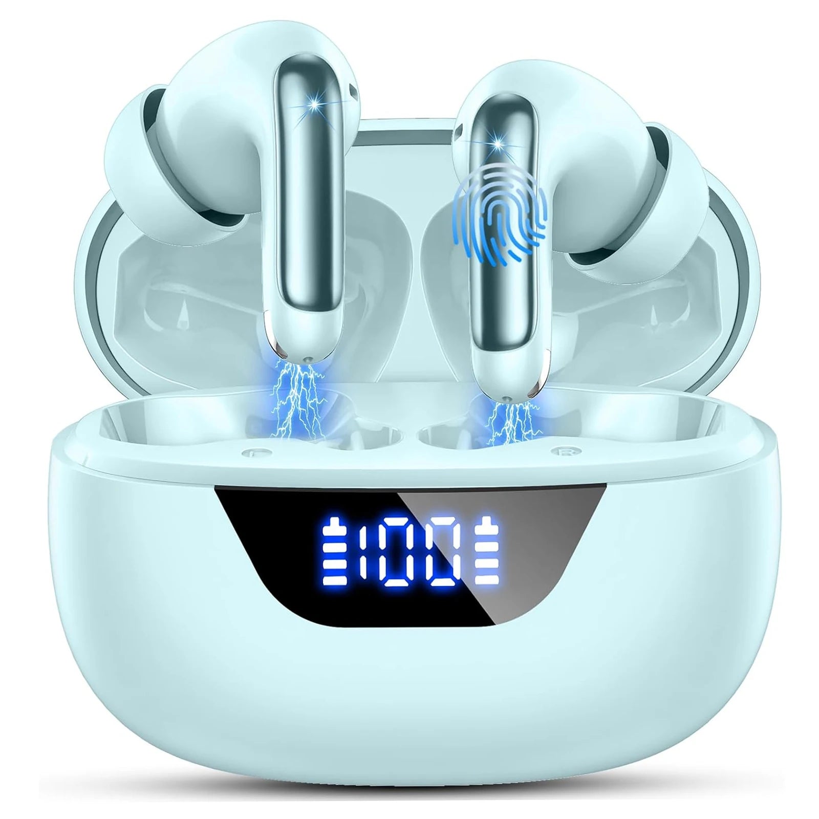 Wireless Headphones,Bluetooth 5.3 Stereo Earphones in Ear with 4 ENC Mic Clear Calls,Noise Cancelling Ear Buds,48H battery life.