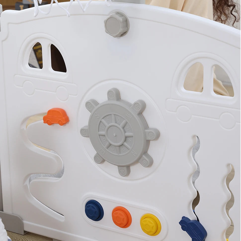 Recinto pieghevole per bambini UBRAVOO con canestro da basket e 50 palline colorate,14 PANNELLI