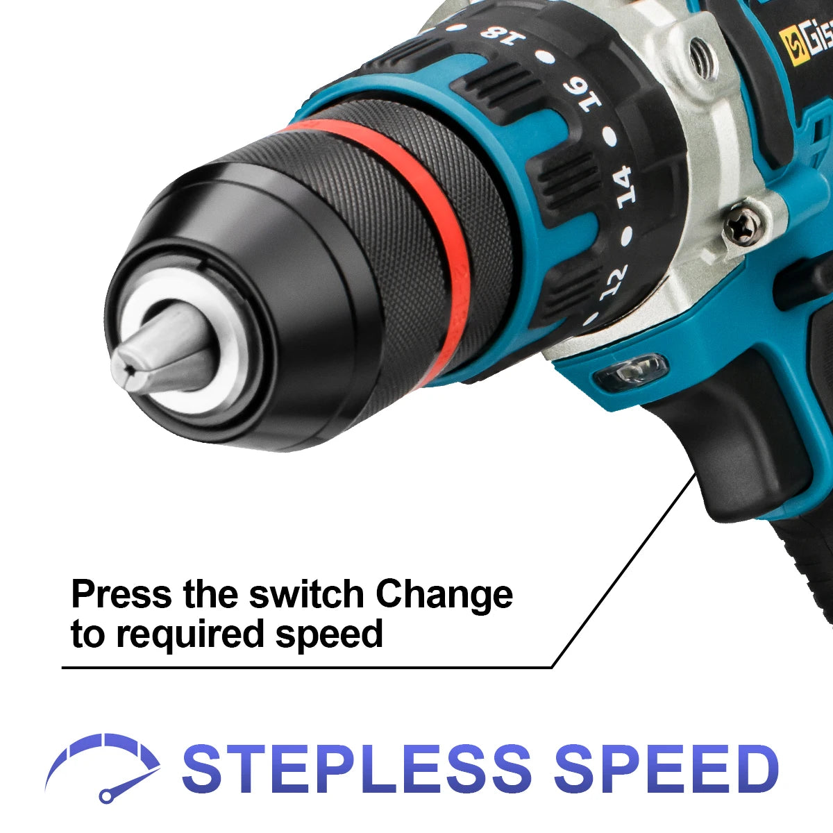 Trapano a percussione elettrico senza spazzole da 480N.M. Trapano a batteria da 13 mm