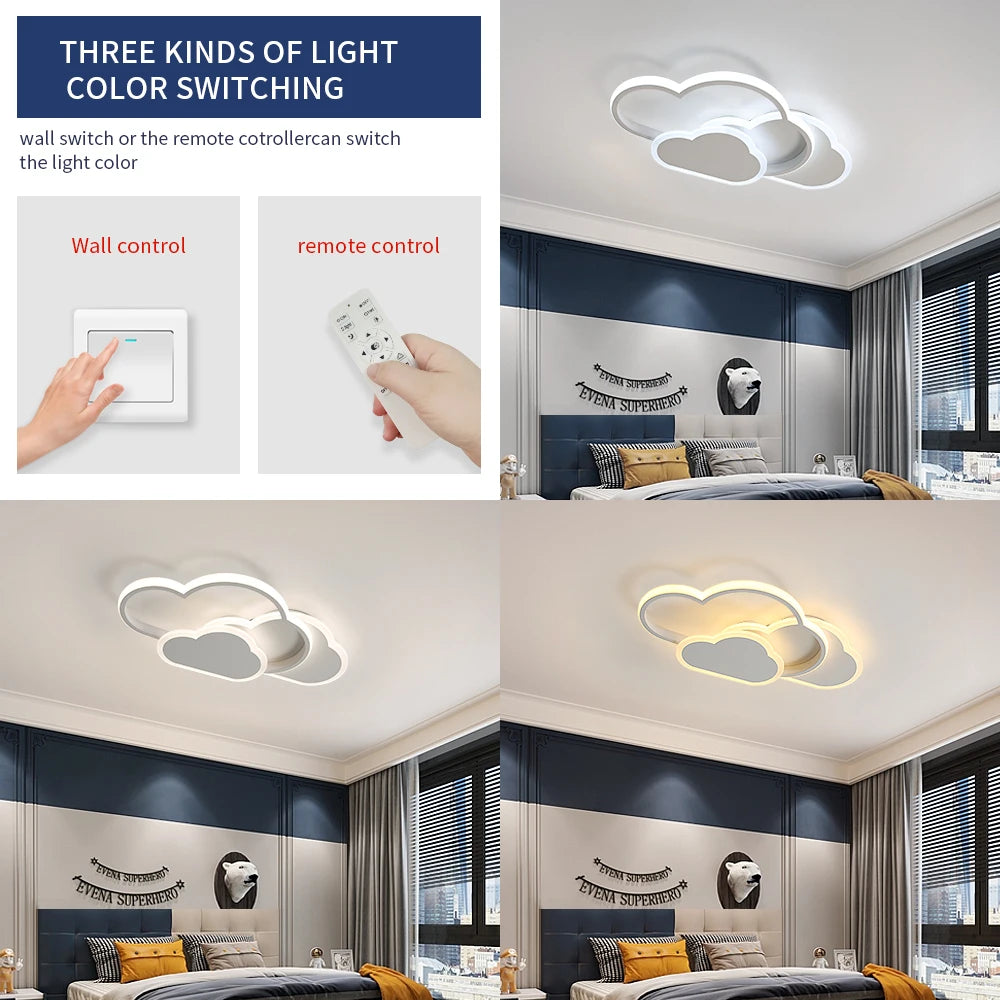 Plafoniera, lampada da soffitto a LED creativa da 32 W con telecomando dimmerabile 3000-6500 K 2800
