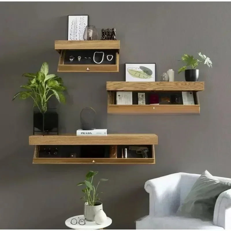 Mensole da parete legno,Magic Flap con scomparto segreto