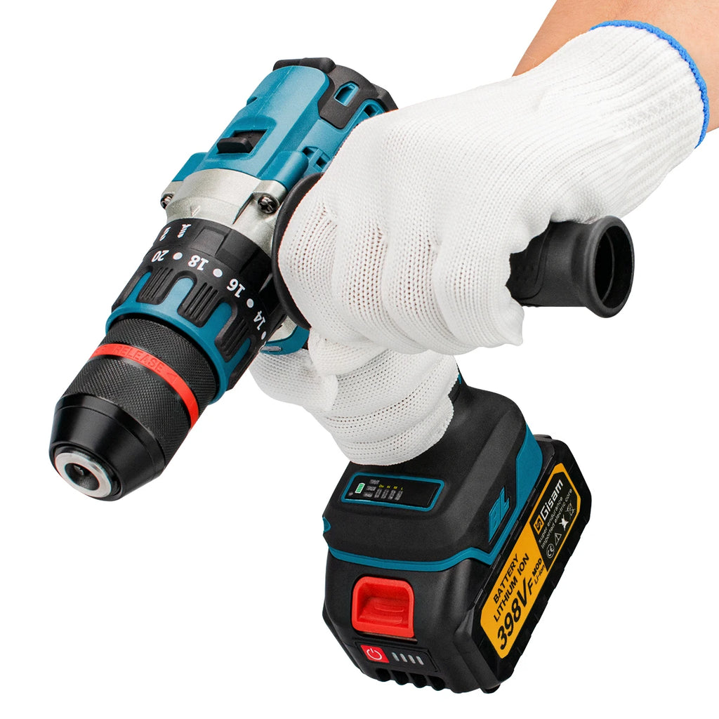 Trapano a percussione elettrico senza spazzole da 480N.M. Trapano a batteria da 13 mm
