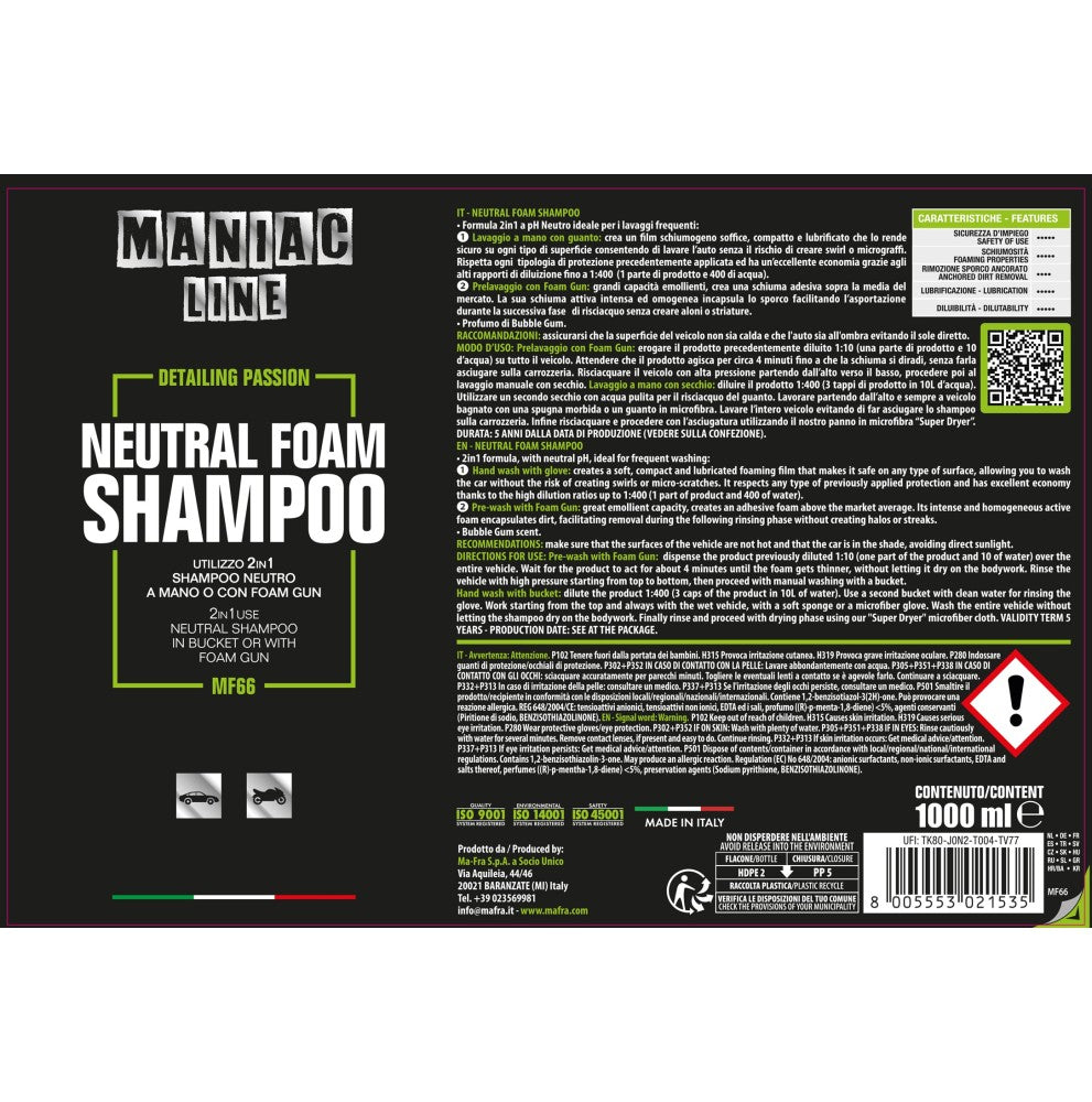 NEUTRAL FOAM SHAMPOO 1000ML