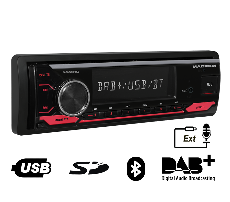 RADIO MACROM M-DL3300DAB 1 DIN